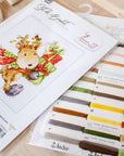 Cross Stitch Kit Luca - S - Deer carrying gifts, B1120 - Luca - S Yarns