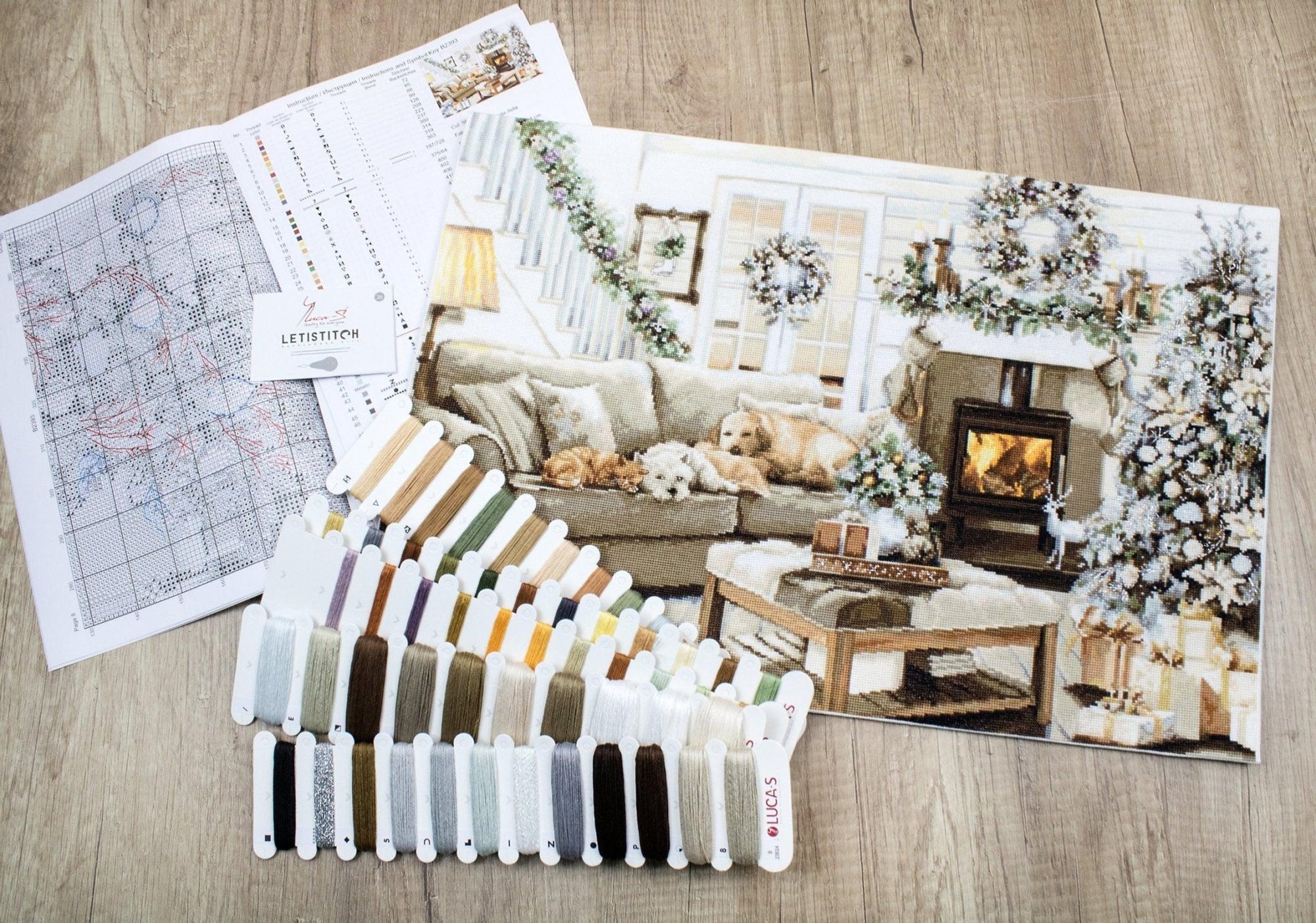 Cross Stitch Kit Luca - S - Dreaming of a White Christmas, B2393 - Luca - S Yarns