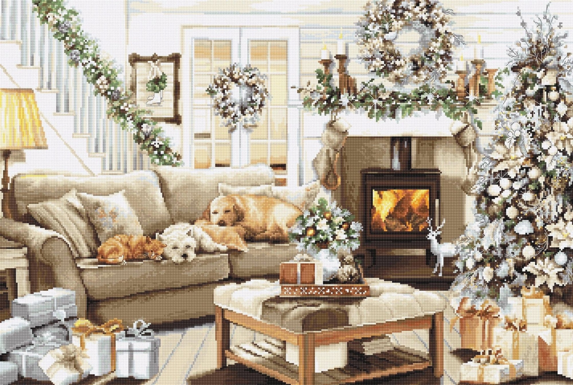 Cross Stitch Kit Luca - S - Dreaming of a White Christmas, B2393 - Luca - S Yarns