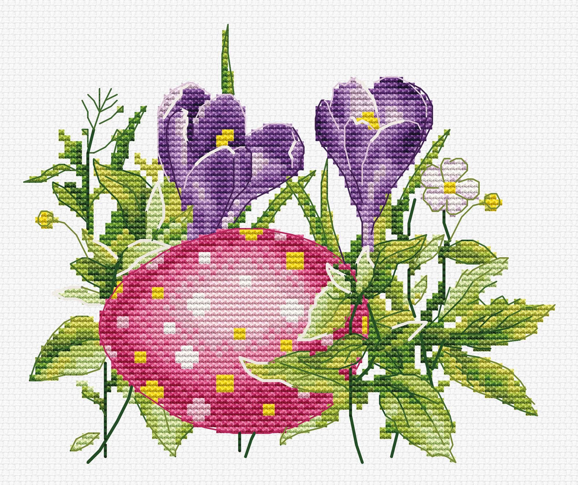 Cross Stitch Kit Luca - S - Easter Egg, B1405 - Luca - S Yarns