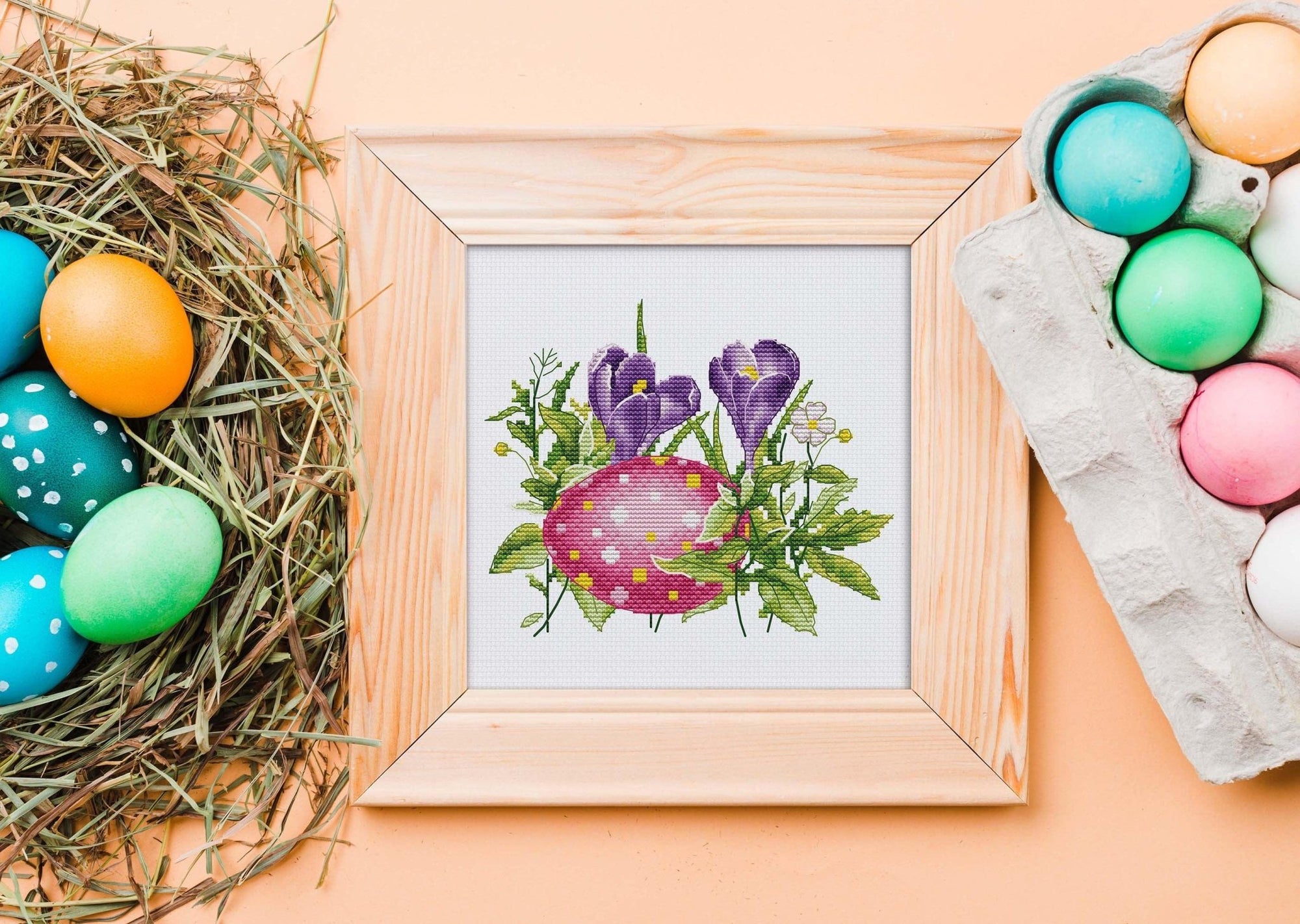 Cross Stitch Kit Luca - S - Easter Egg, B1405 - Luca - S Yarns