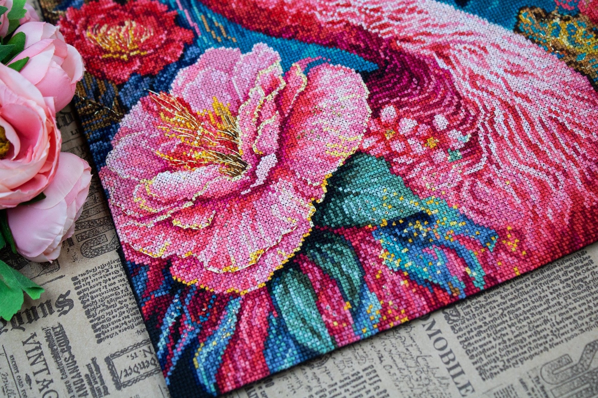Cross Stitch Kit Luca - S - Flamingo Fantastico, BU5036 - Luca - S Yarns