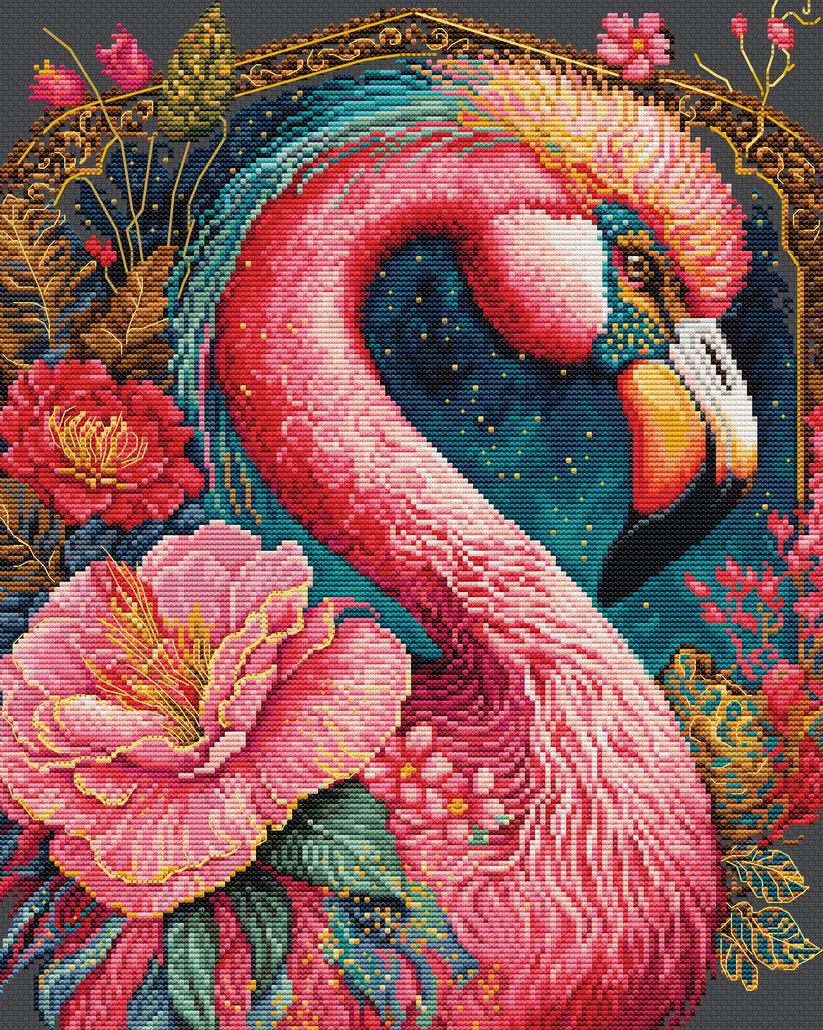Cross Stitch Kit Luca - S - Flamingo Fantastico, BU5036 - Luca - S Yarns