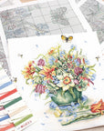 Cross Stitch Kit Luca - S Gold - April Bouquet, B7000 - Luca - S Yarns