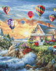 Cross Stitch Kit Luca - S Gold - Balloons over Sunset Cove, B614 - Luca - S Yarns