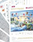 Cross Stitch Kit Luca - S Gold - Balloons over Sunset Cove, B614 - Luca - S Yarns