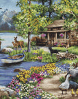 Cross Stitch Kit Luca - S GOLD - Cabin By The Lake, B2410 - Luca - S Yarns