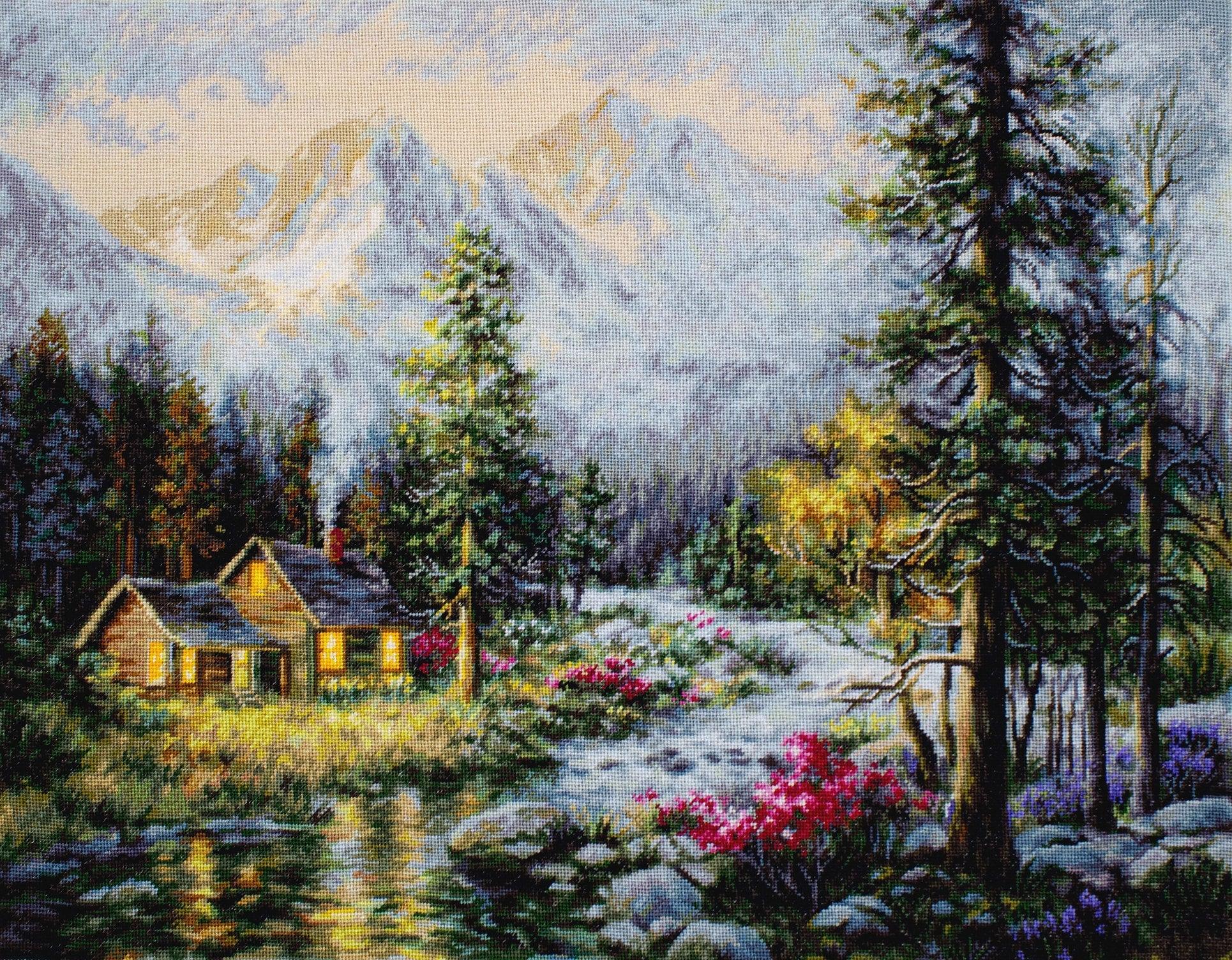 Cross Stitch Kit Luca - S Gold - Camper's Cabin, B610 - Luca - S Yarns