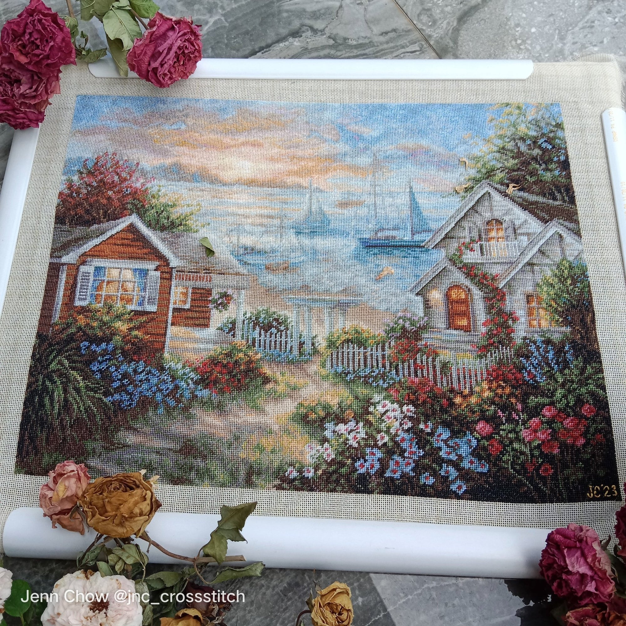 Cross Stitch Kit Luca - S, Gold Collection - B619, Tranquil Seafront - Luca - S Yarns
