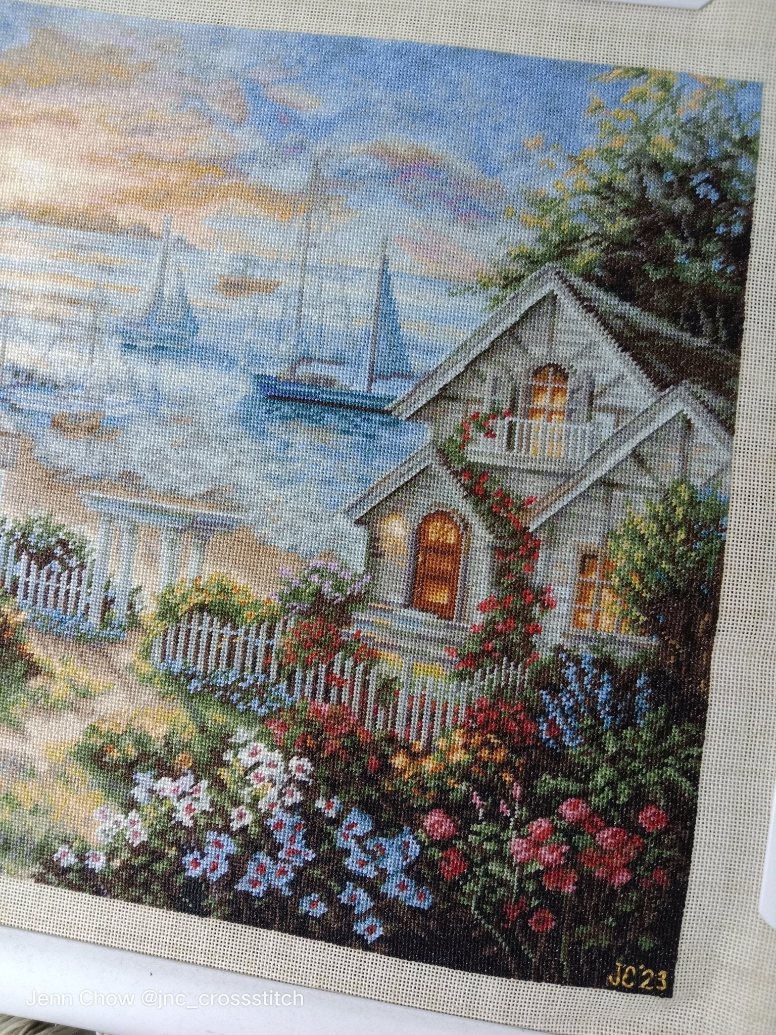 Cross Stitch Kit Luca - S, Gold Collection - B619, Tranquil Seafront - Luca - S Yarns