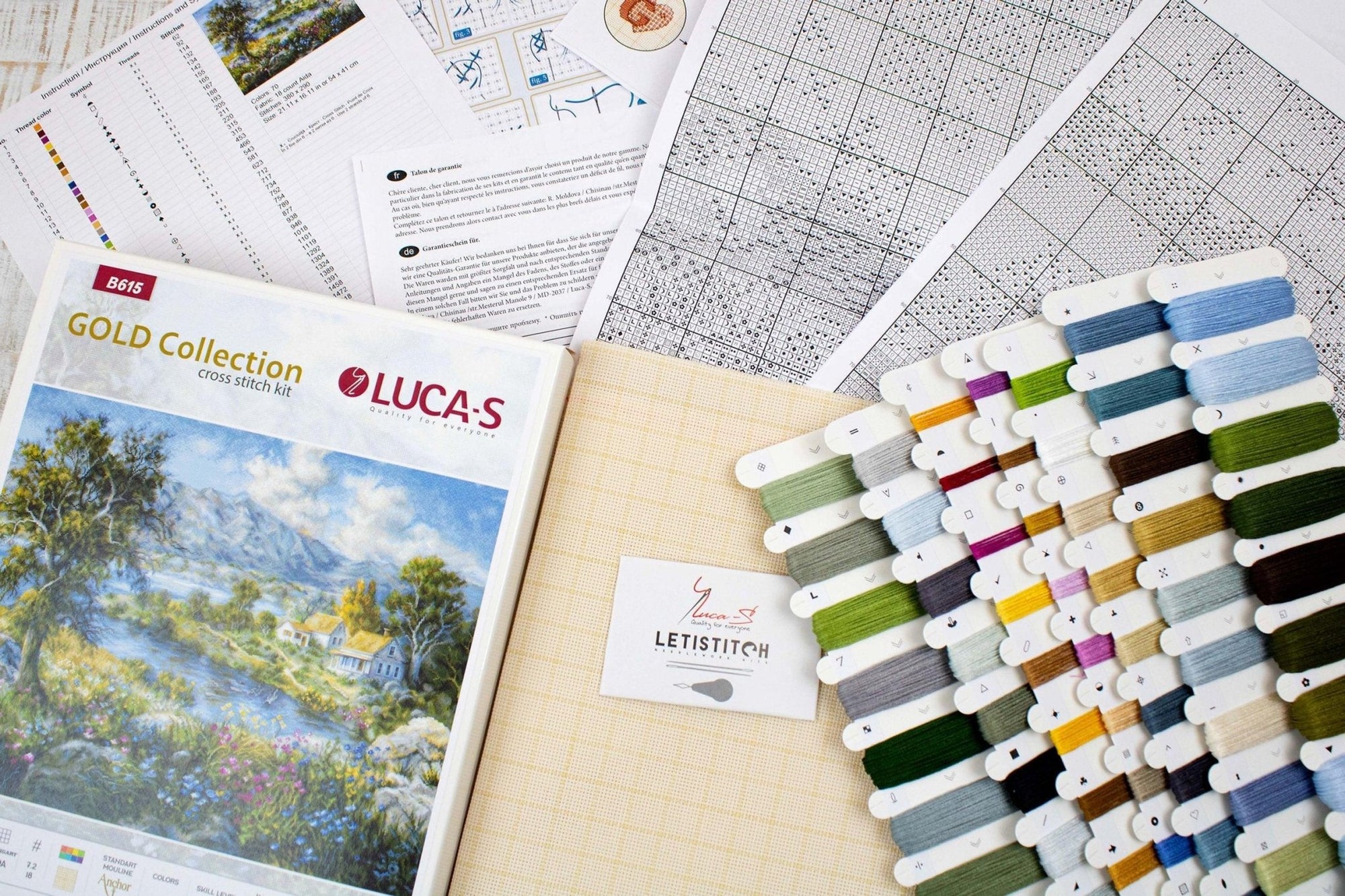 Cross Stitch Kit Luca - S Gold Collection - Enchanted Cottage, B615 - Luca - S Yarns