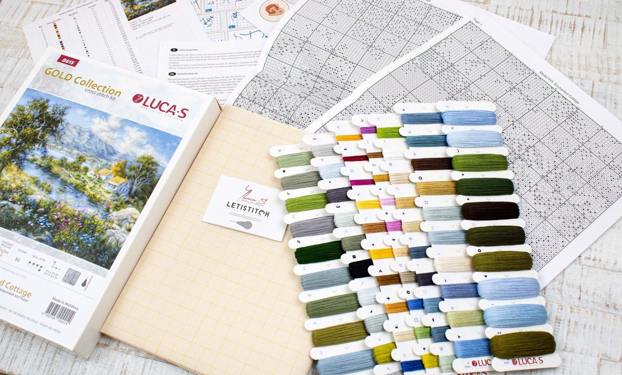 Cross Stitch Kit Luca - S Gold Collection - Enchanted Cottage, B615 - Luca - S Yarns