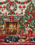 Cross Stitch Kit Luca - S GOLD - Cosy Fireplace, BU5041 - Luca - S Yarns