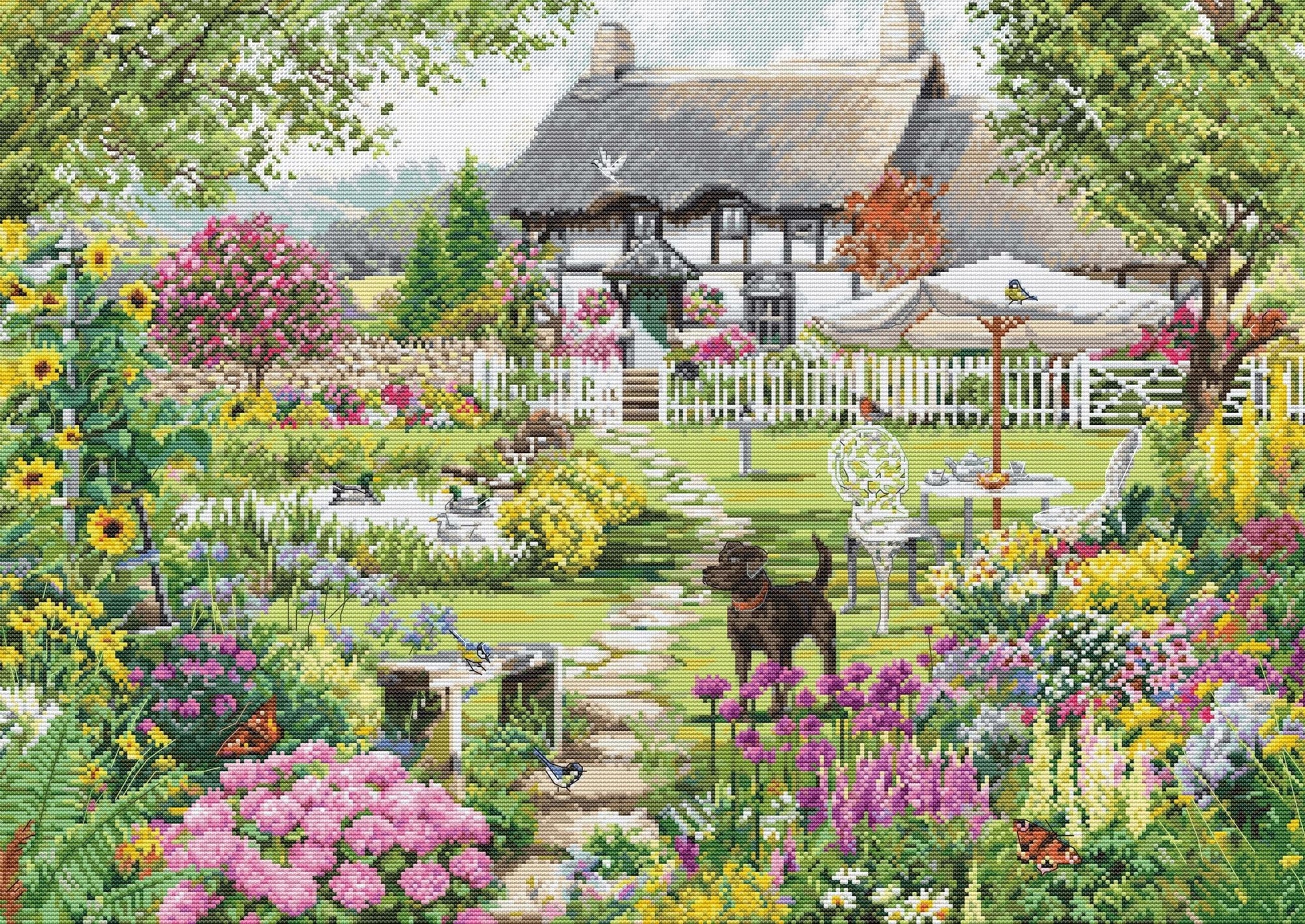 Cross Stitch Kit Luca - S GOLD - Cottage Garden, B2412 - Luca - S Yarns