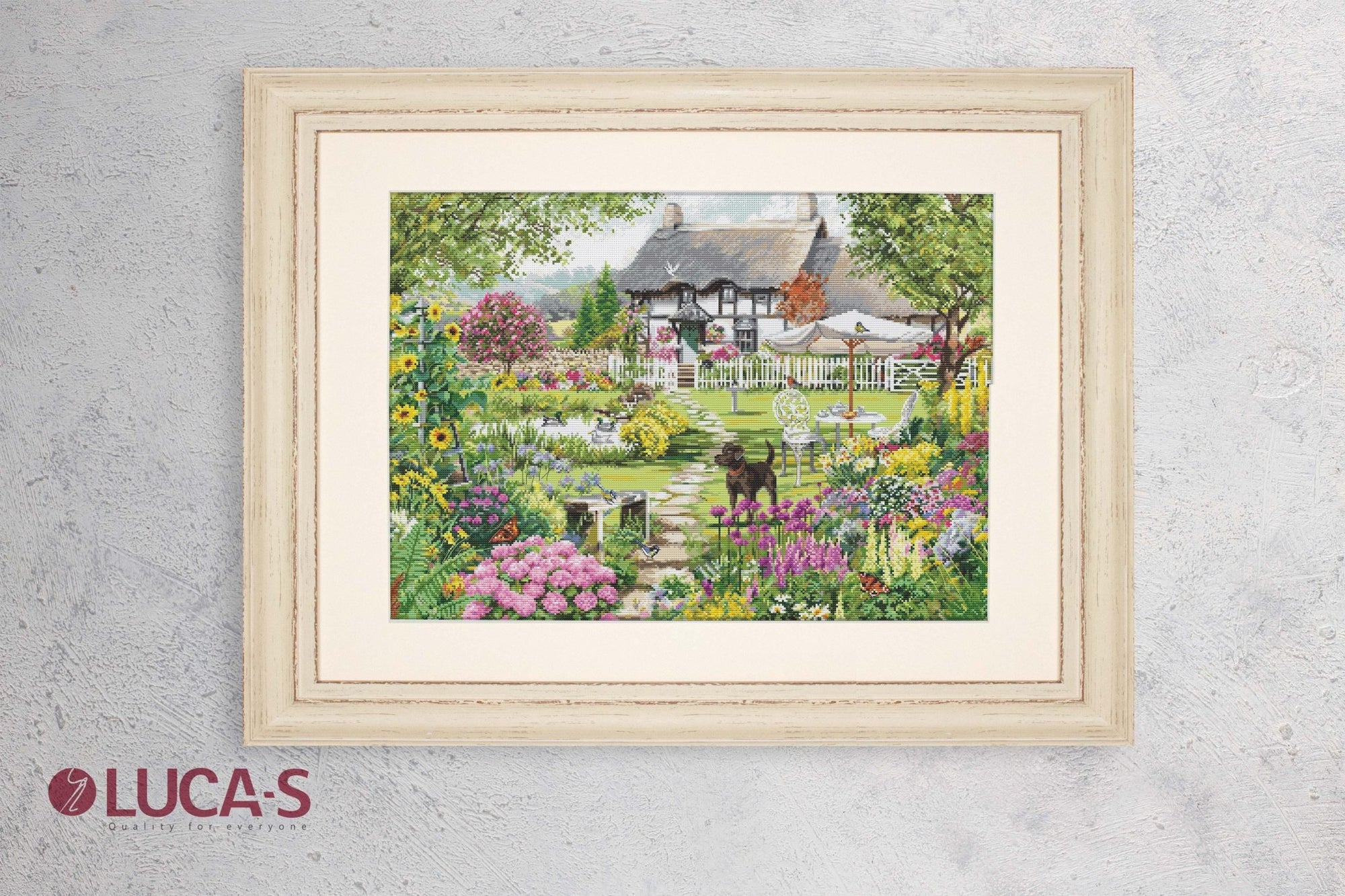 Cross Stitch Kit Luca - S GOLD - Cottage Garden, B2412 - Luca - S Yarns