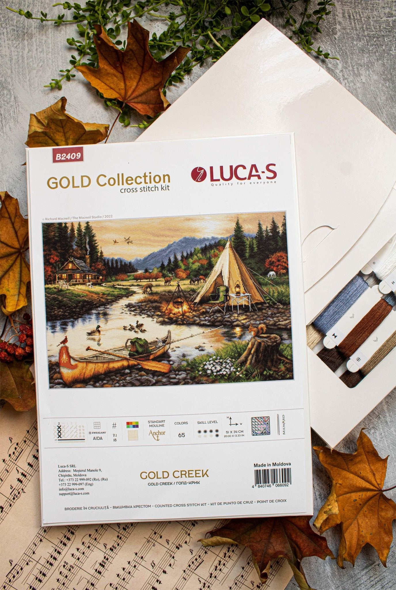 Cross Stitch Kit Luca - S GOLD - Gold Creek, B2409 - Luca - S Yarns