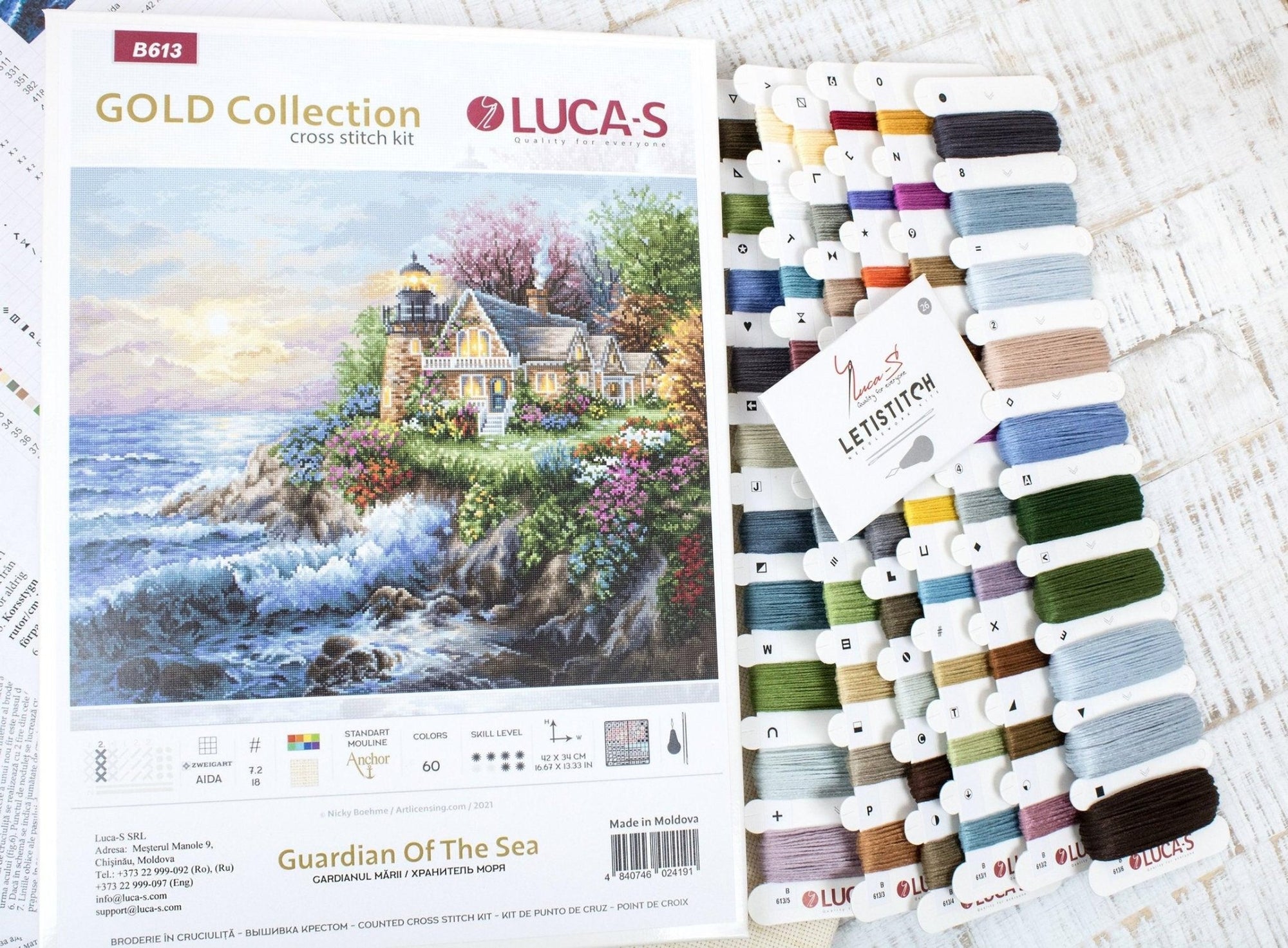 Cross Stitch Kit Luca - S Gold - Guardian Of The Sea, B613 - Luca - S Yarns