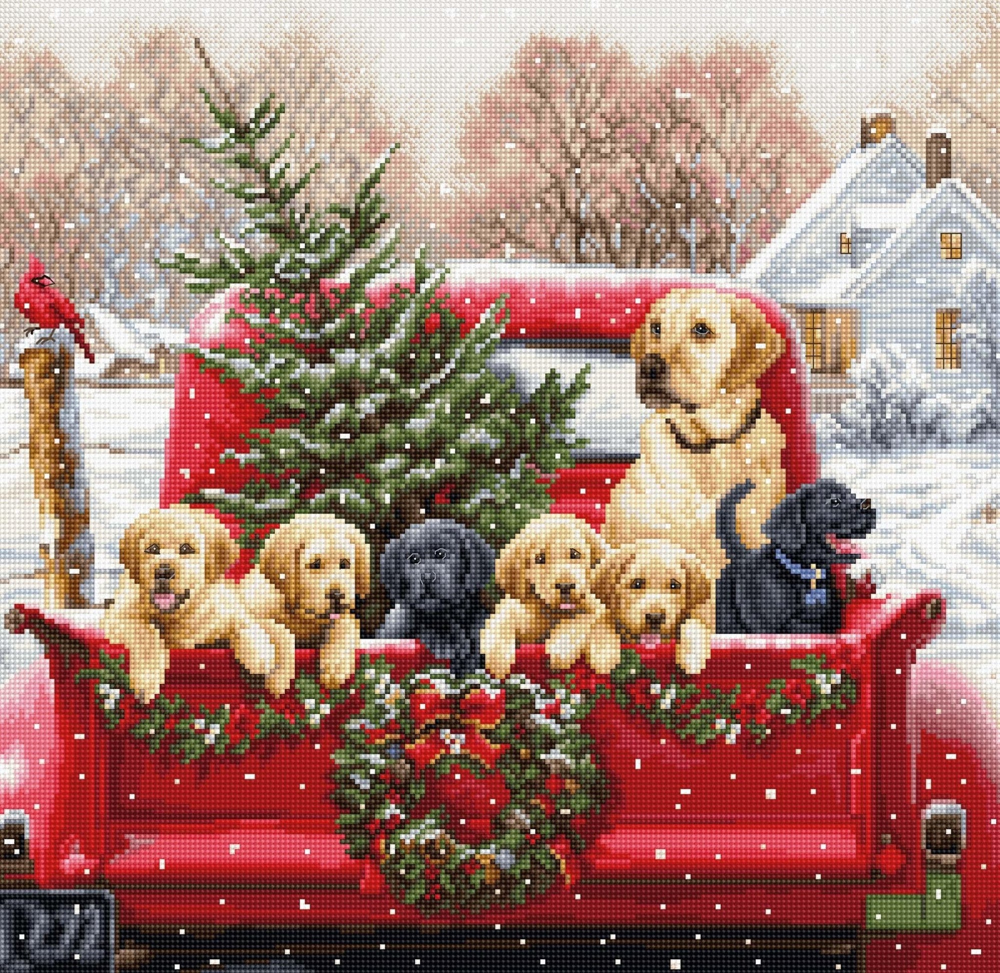 Cross Stitch Kit Luca - S GOLD - Labs Truck, BU5009 - Luca - S Yarns