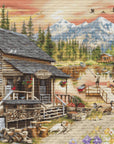 Cross Stitch Kit Luca - S GOLD - Log Cabin General Store, B2413 - Luca - S Yarns