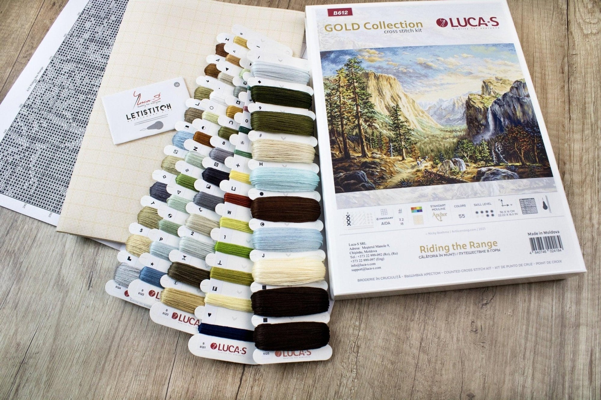 Cross Stitch Kit Luca - S Gold - Riding the Range, B612 - Luca - S Yarns