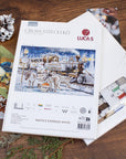 Cross Stitch Kit Luca - S Gold - Santa’s Express White, BU5038 - Luca - S Yarns