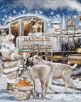 Cross Stitch Kit Luca - S Gold - Santa’s Express White, BU5038 - Luca - S Yarns