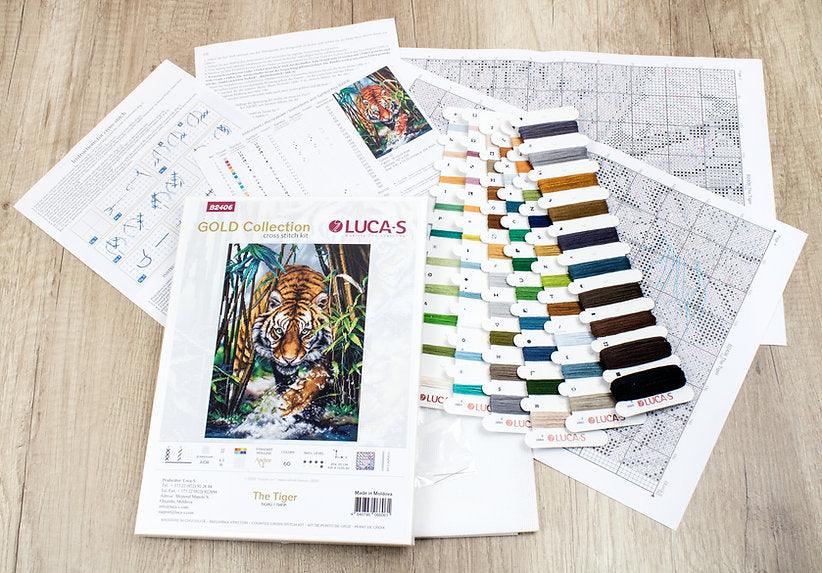 Cross Stitch Kit Luca - S Gold - The Tiger, B2406 - Luca - S Yarns
