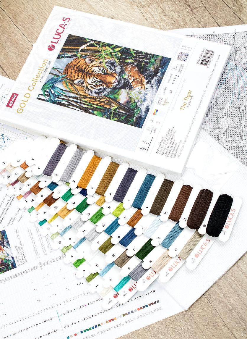 Cross Stitch Kit Luca - S Gold - The Tiger, B2406 - Luca - S Yarns