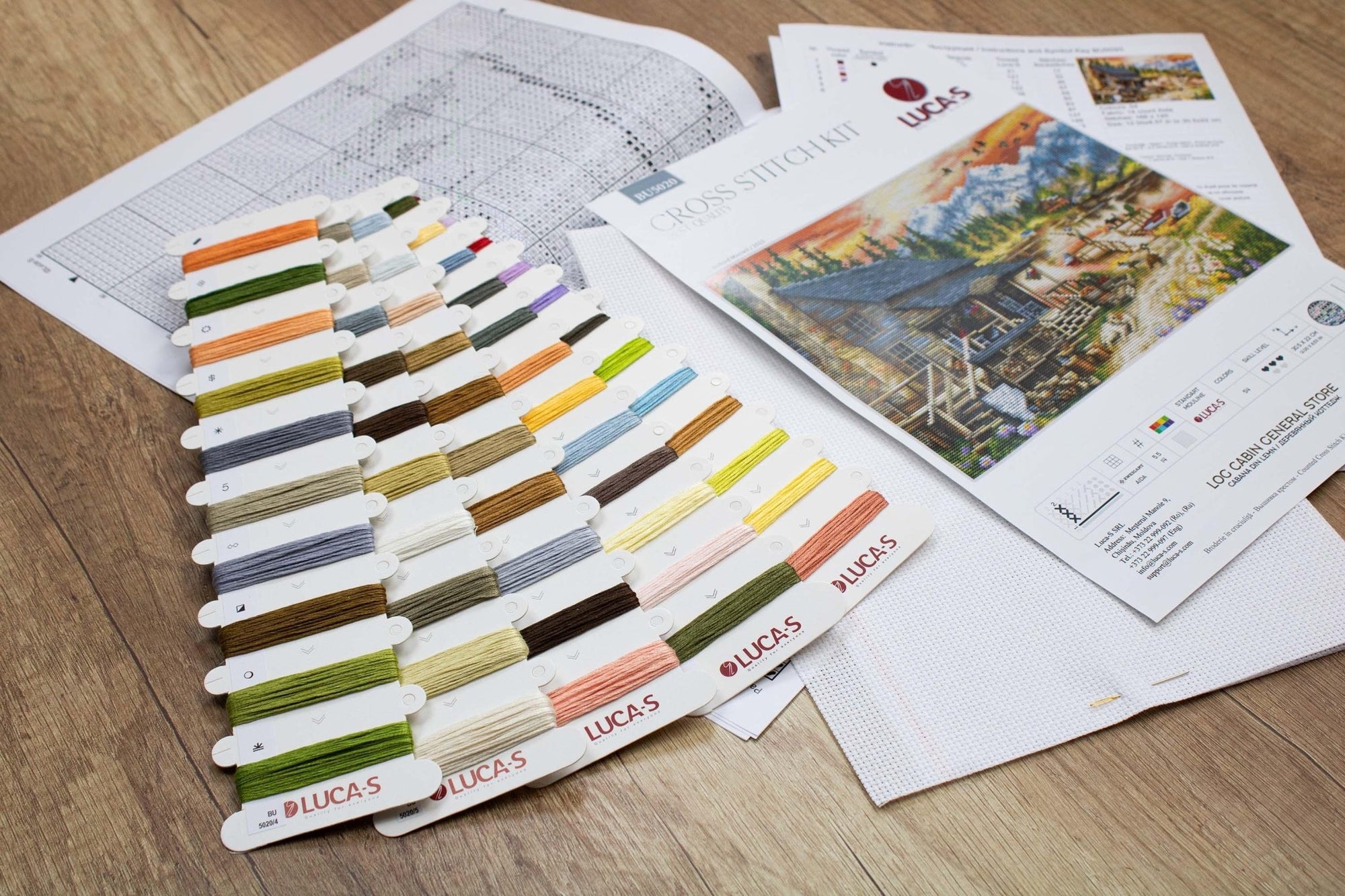 Cross Stitch Kit Luca - S - Log Cabin General Store, BU5020 - Luca - S Yarns