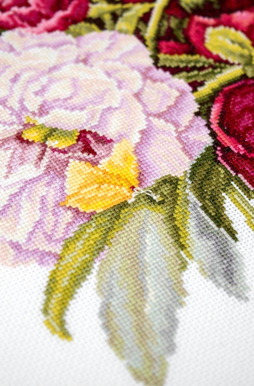Cross Stitch Kit Luca - S - Peonies Bouquet, B2354 - Luca - S Yarns
