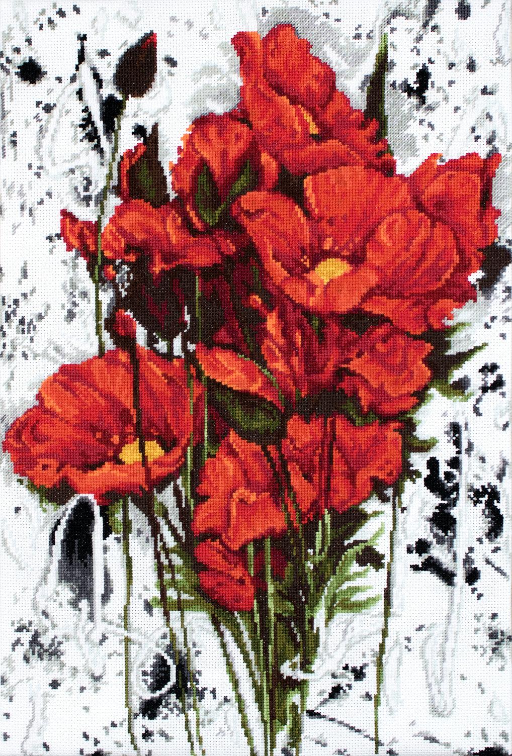 Cross Stitch Kit Luca - S - Popies, B2375 - Luca - S Yarns