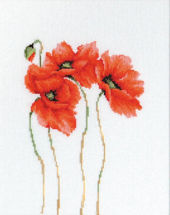 Cross Stitch Kit Luca - S - Poppies, B2224 - Luca - S Yarns