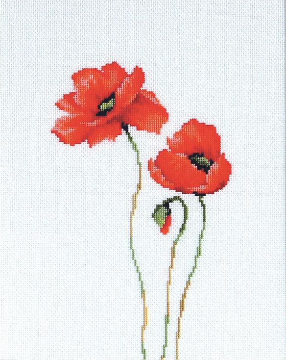 Cross Stitch Kit Luca - S - Poppies, B2225 - Luca - S Yarns