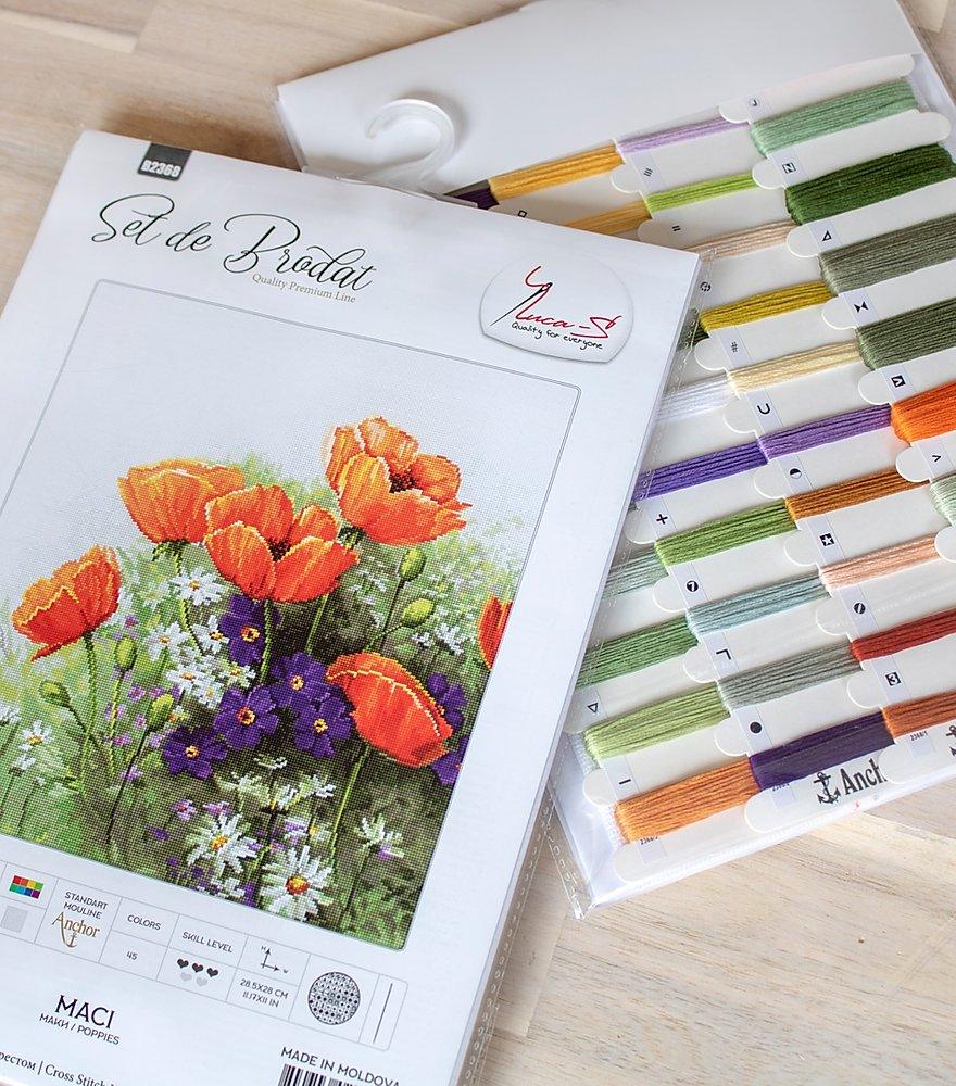 Cross Stitch Kit Luca - S - Poppies B2368 - Luca - S Yarns