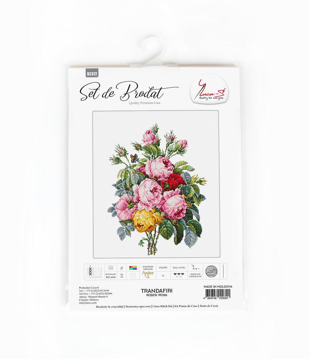 Cross Stitch Kit Luca - S - Roses BA2372 - Luca - S Yarns