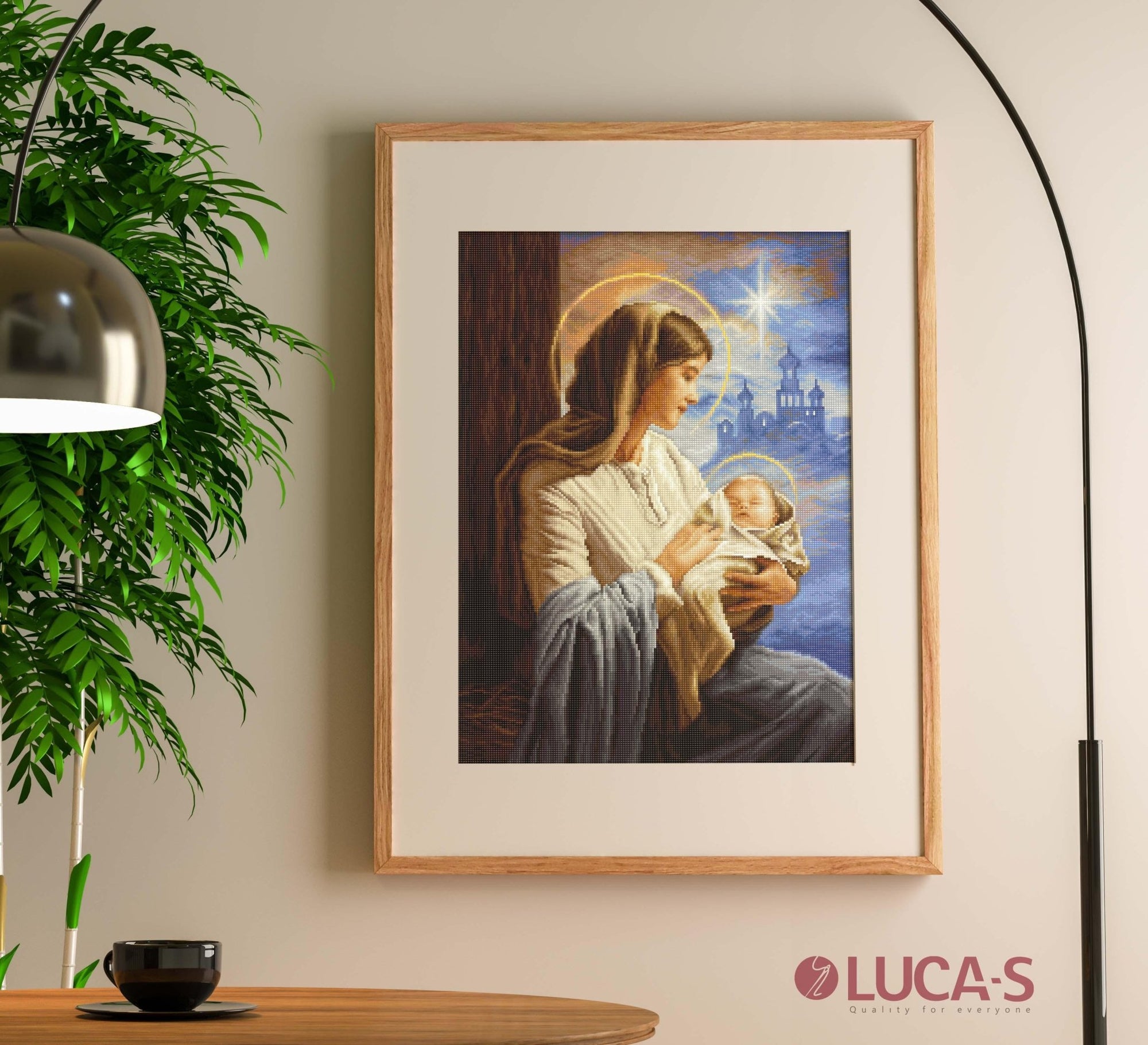 Cross Stitch Kit Luca - S - Saint Mary and The Child, GOLD Collection, B617 - Luca - S Yarns