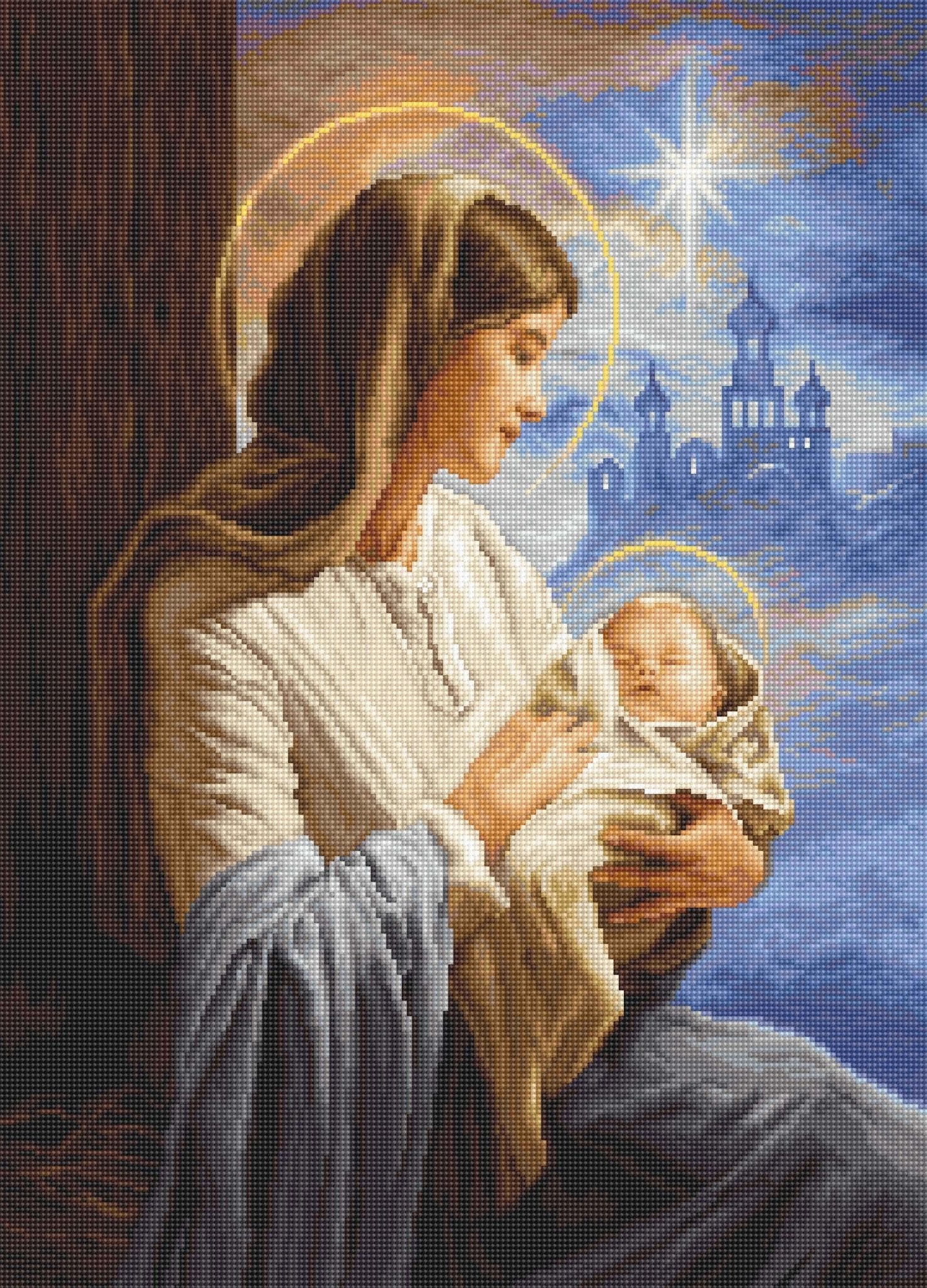 Cross Stitch Kit Luca - S - Saint Mary and The Child, GOLD Collection, B617 - Luca - S Yarns