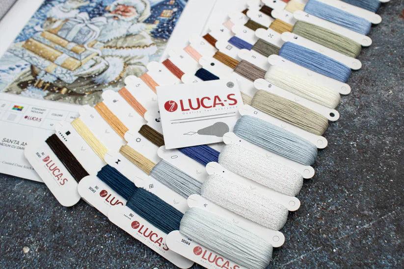 Cross Stitch Kit Luca - S - Santa and Pressies, BU5034 - Luca - S Yarns