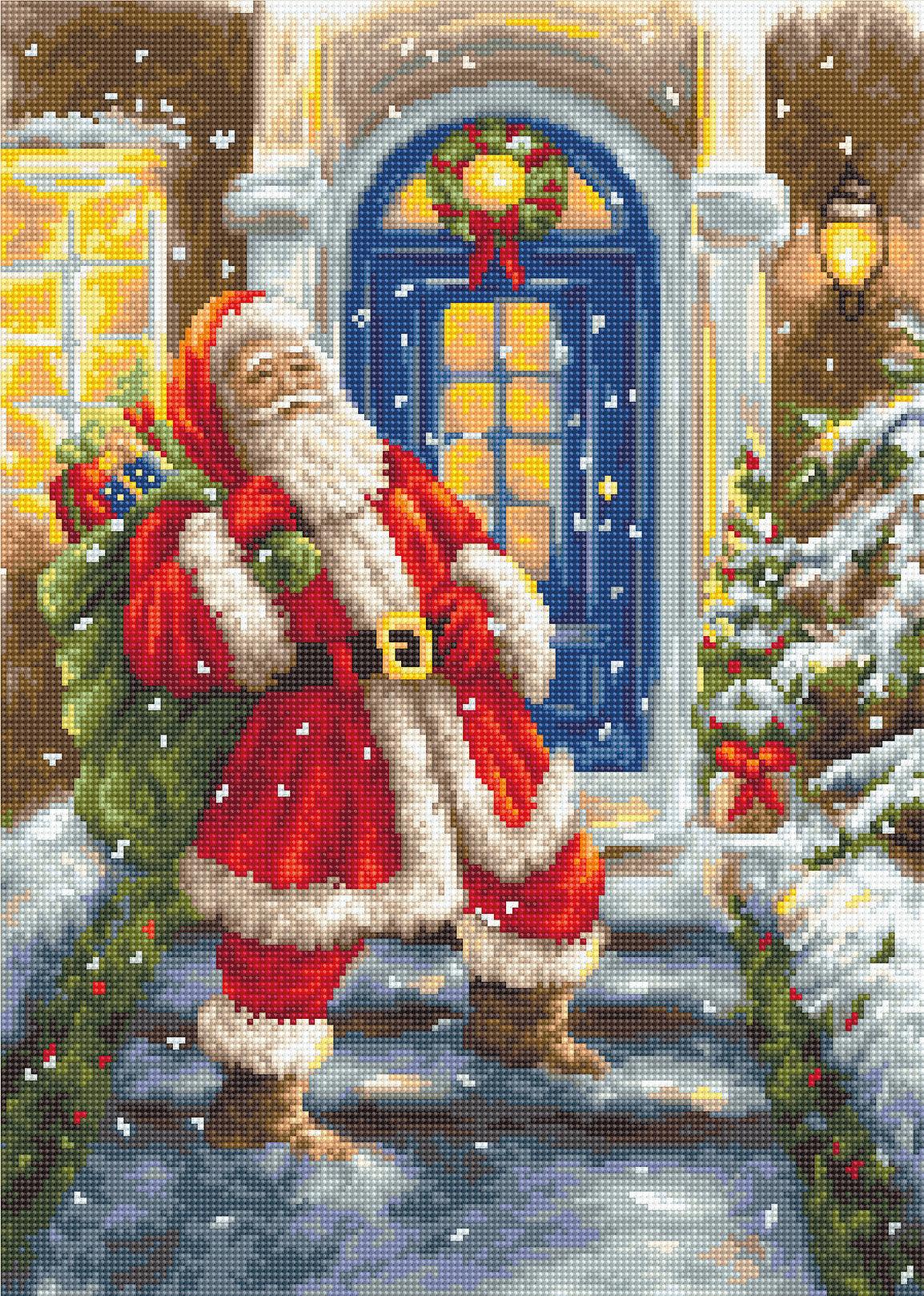 Cross Stitch Kit Luca - S - Santa Claus at the door, B563 - Luca - S Yarns