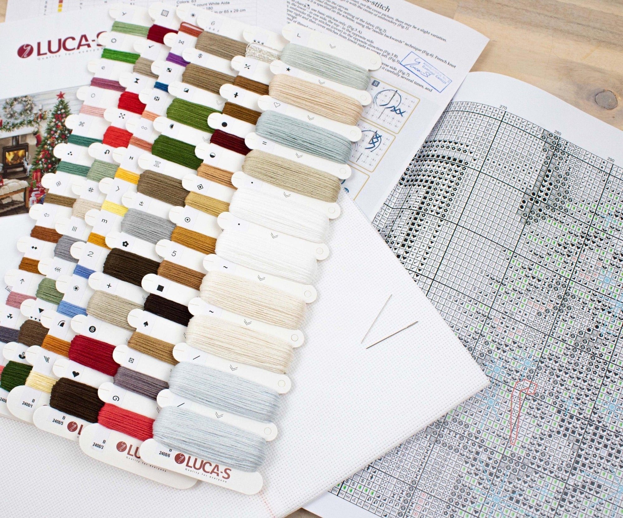 Cross Stitch Kit Luca - S - Santa Interior, B2408 - Luca - S Yarns