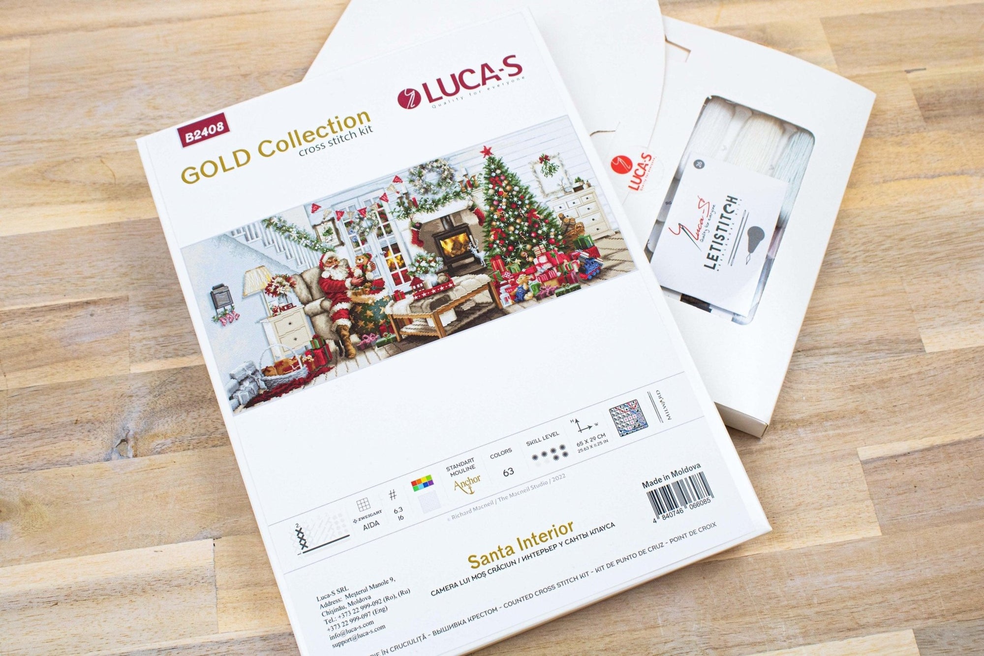 Cross Stitch Kit Luca - S - Santa Interior, B2408 - Luca - S Yarns