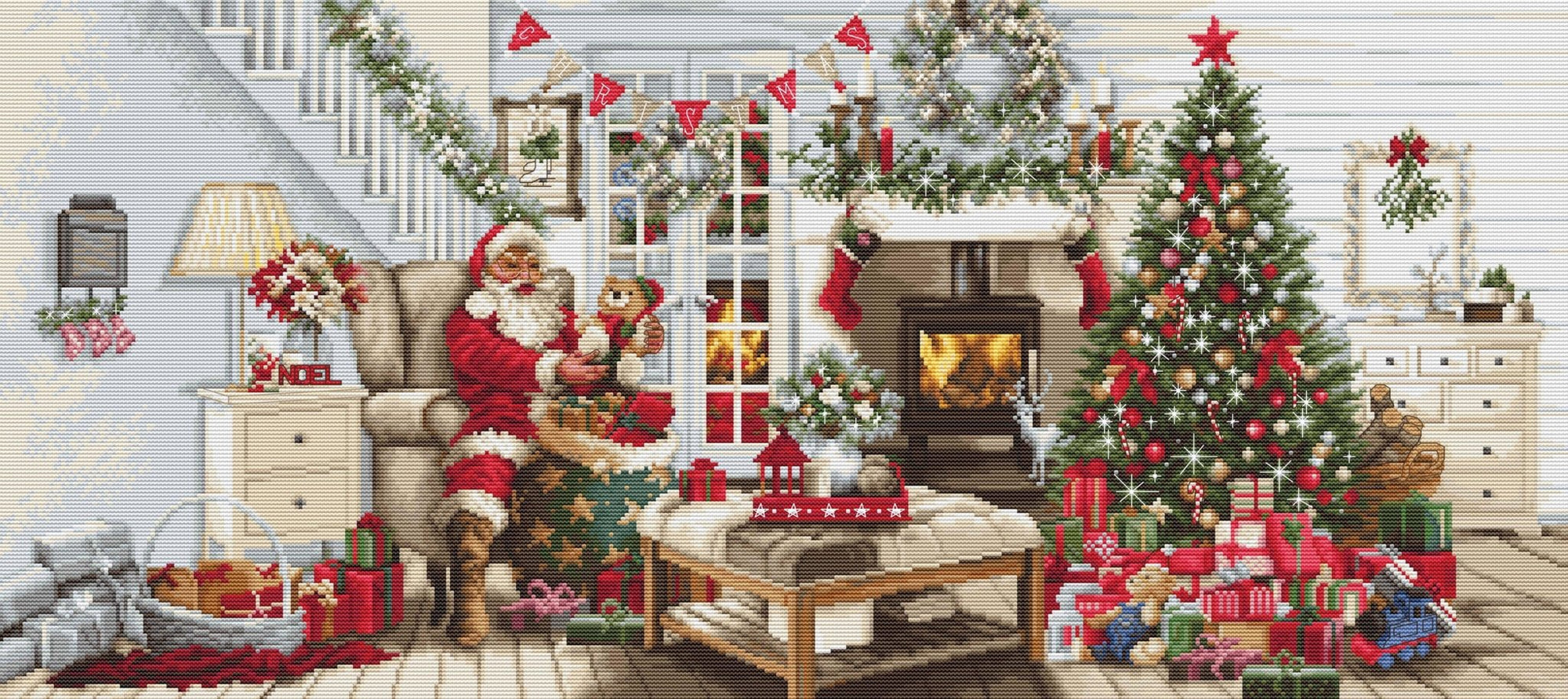 Cross Stitch Kit Luca - S - Santa Interior, B2408 - Luca - S Yarns