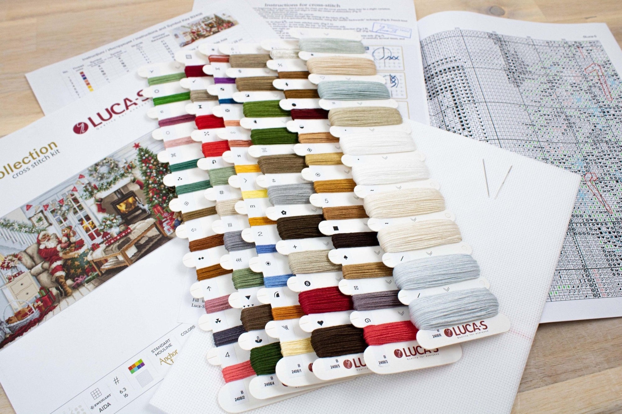 Cross Stitch Kit Luca - S - Santa Interior, B2408 - Luca - S Yarns