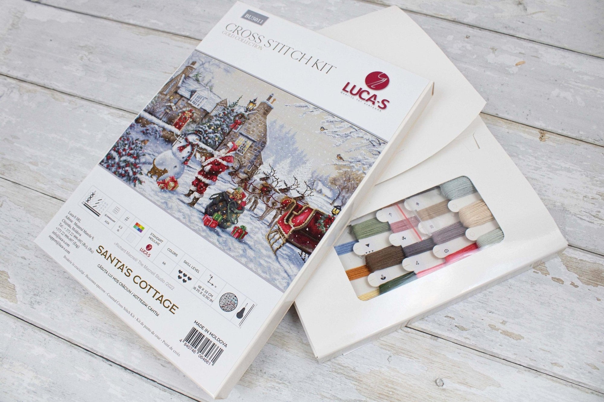 Cross Stitch Kit Luca - S - Santa&#39;s Cottage, BU5011 - Luca - S Yarns