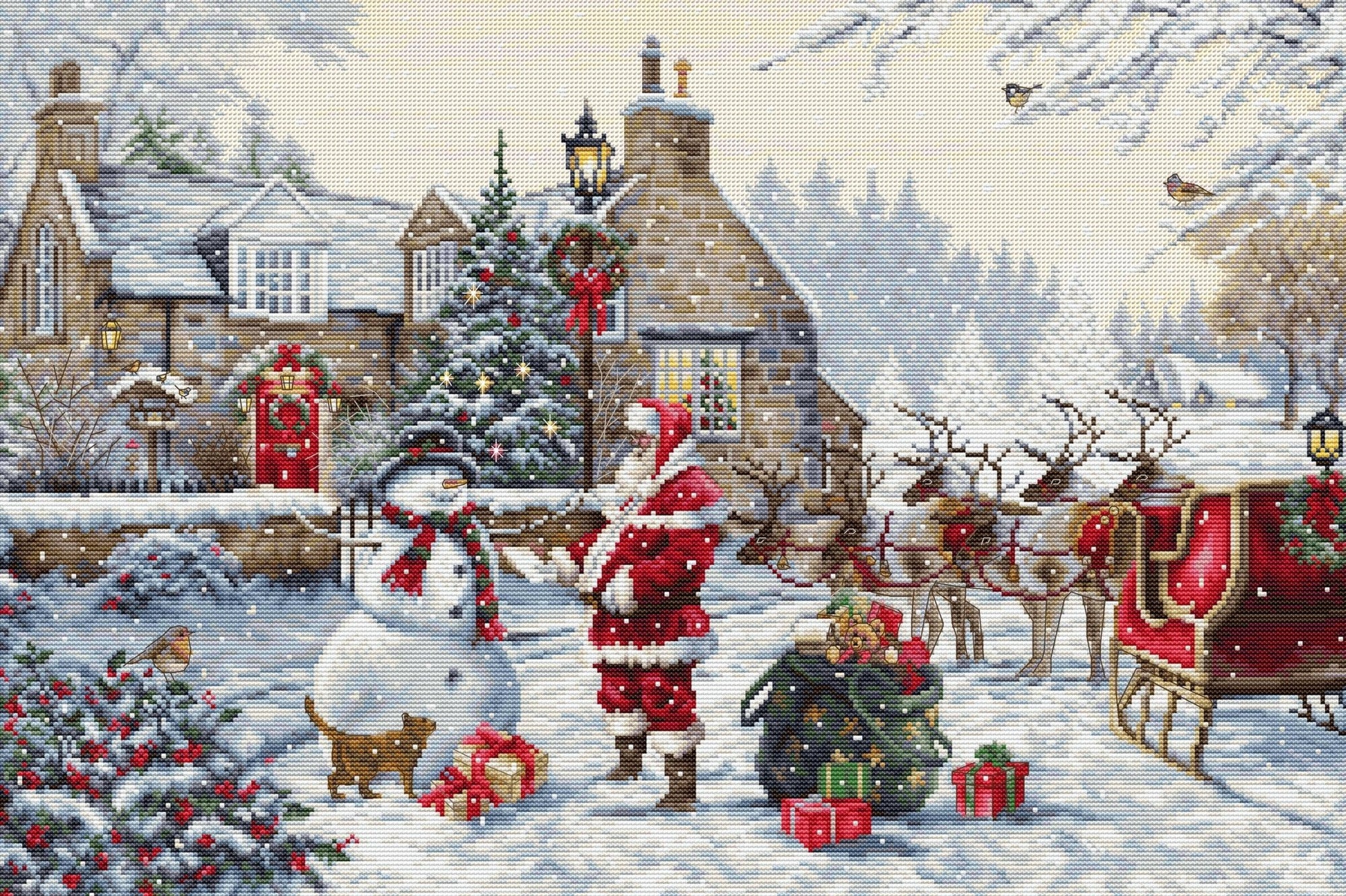 Cross Stitch Kit Luca - S - Santa&#39;s Cottage, BU5011 - Luca - S Yarns