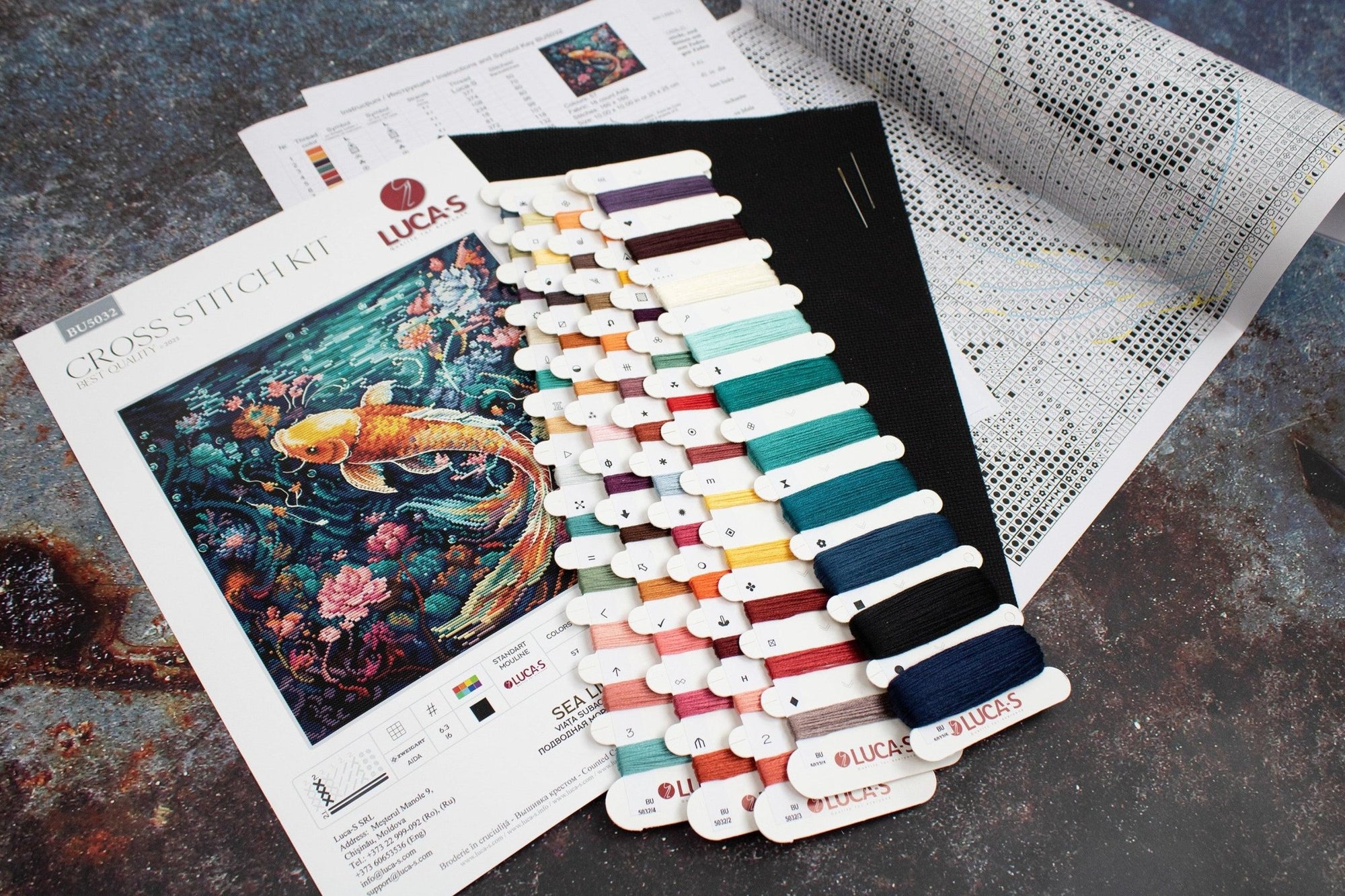 Cross Stitch Kit Luca - S - Sea Life, BU5032 - Luca - S Yarns