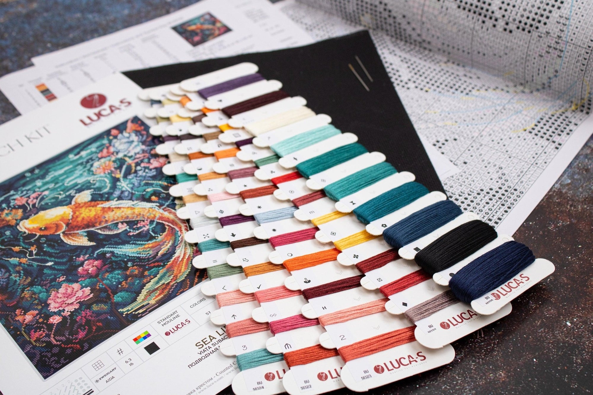 Cross Stitch Kit Luca - S - Sea Life, BU5032 - Luca - S Yarns