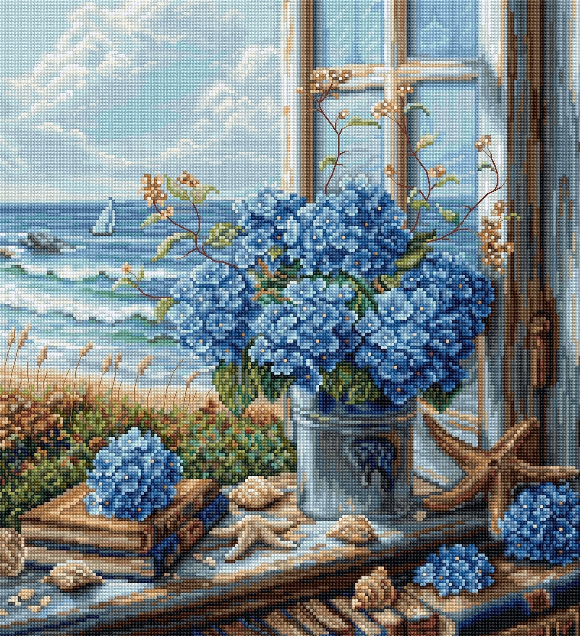 Cross Stitch Kit Luca - S - Sea View , BU5065 - Luca - S Yarns