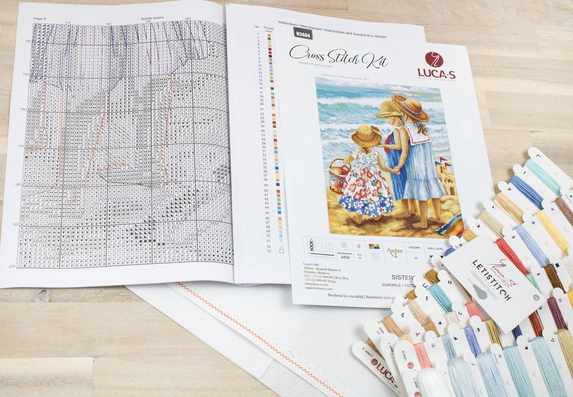 Cross Stitch Kit Luca - S - Sisters, B2404 - Luca - S Yarns