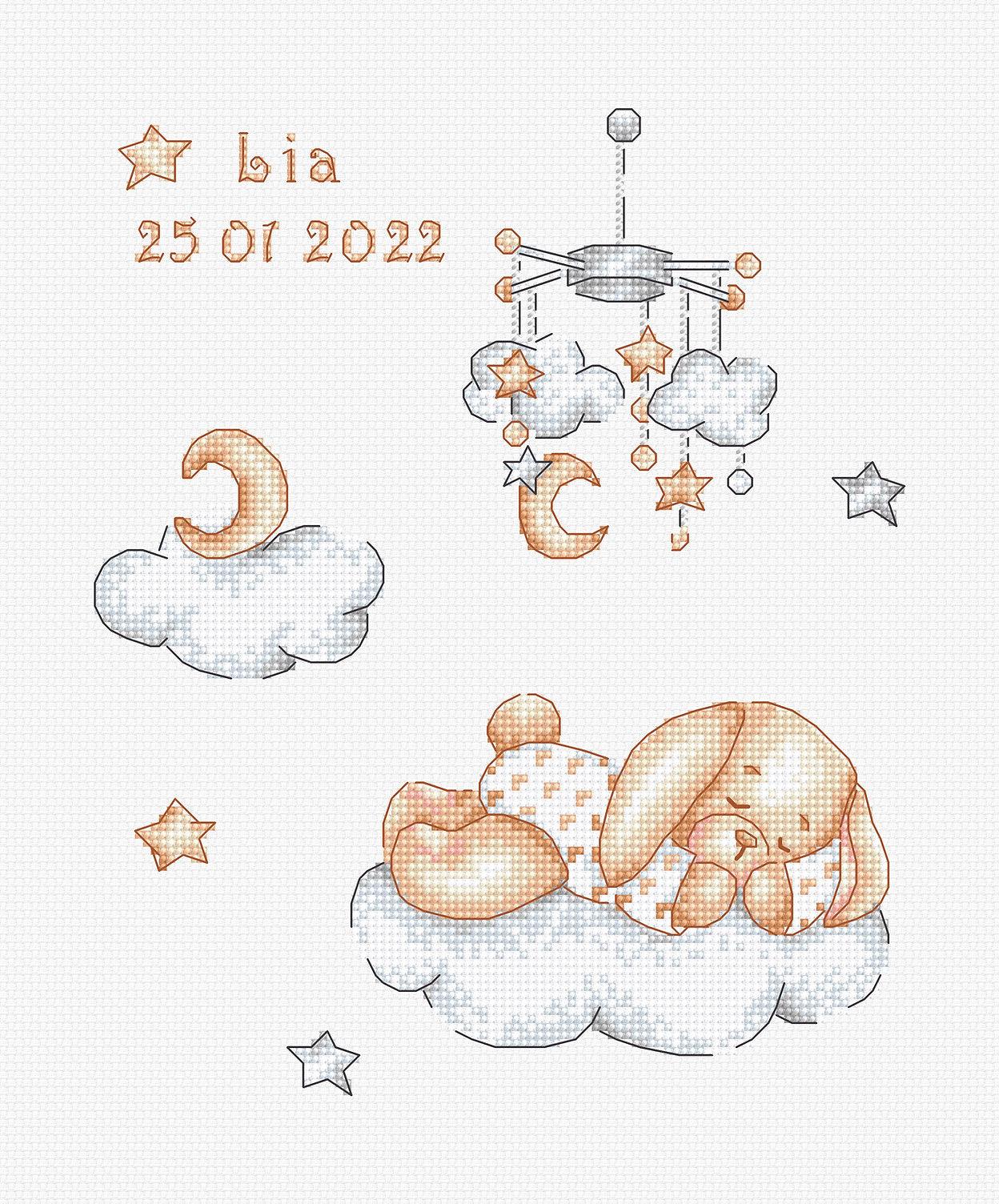 Cross Stitch Kit Luca - S - Sleepy, B1193 - Luca - S Yarns